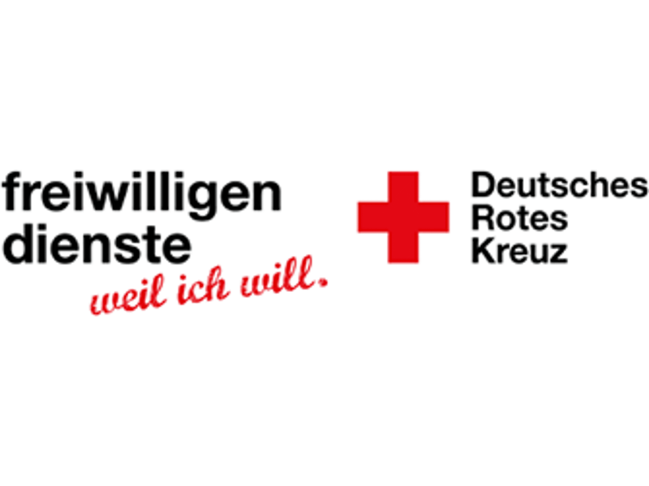 rotes Kreuz als Logo, links daneben steht "freiwilligendienste - weil ich das will"